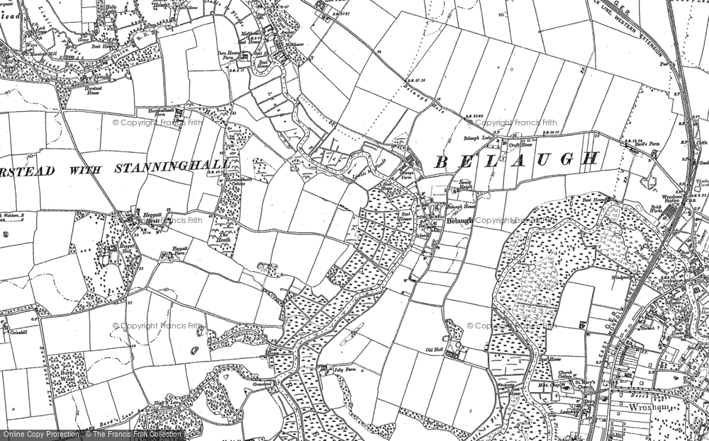 Old Map of Belaugh, 1880 in 1880