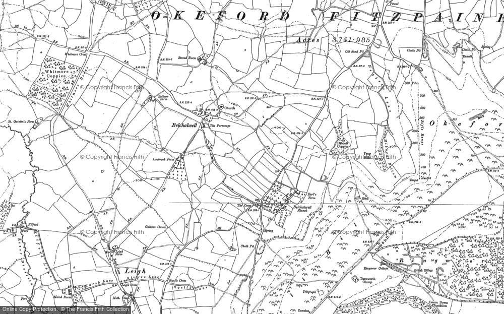 Old Map of Belchalwell, 1886 - 1887 in 1886