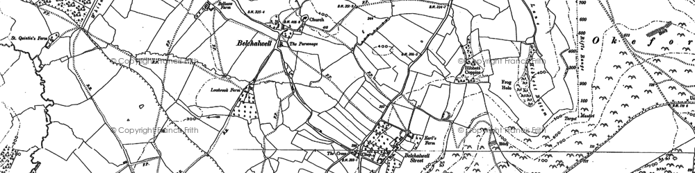 Old map of Belchalwell in 1886