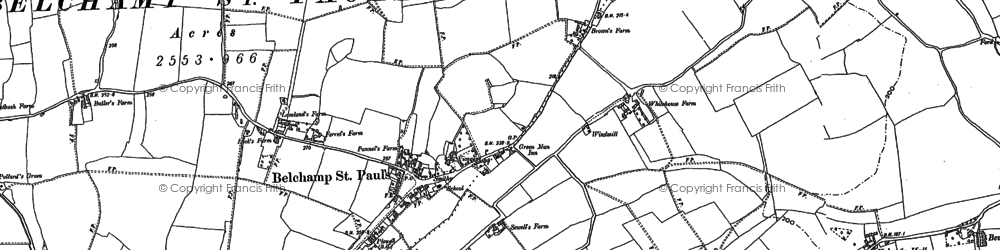 Old map of Hickford Hill in 1896