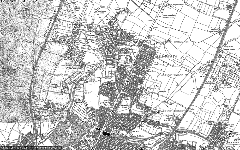 Old Map of Belgrave, 1898 in 1898