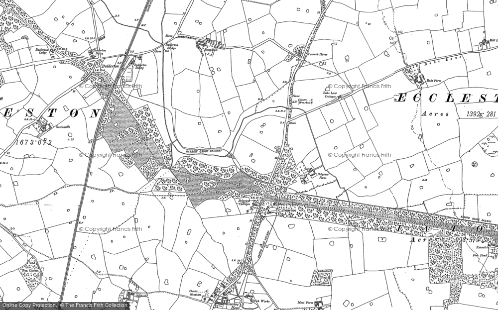 Old Map of Belgrave, 1908 - 1909 in 1908