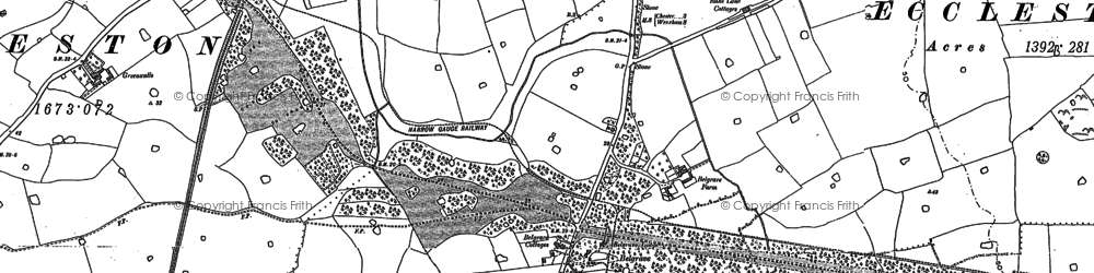 Old map of Belgrave in 1908