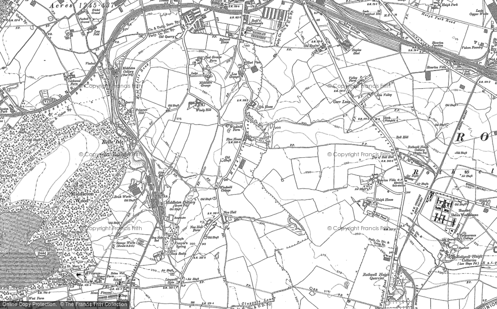 Old Map of Historic Map covering Beeston Park Side in 1847
