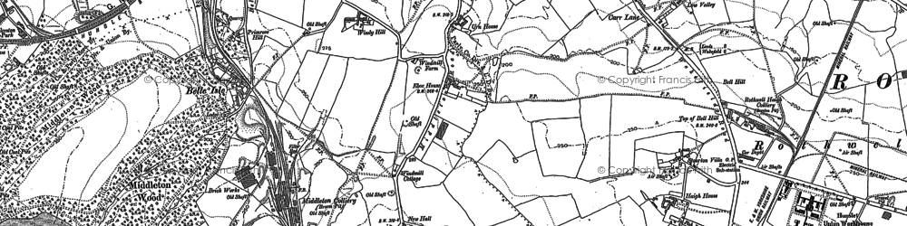 Old map of Beeston Park Side in 1847
