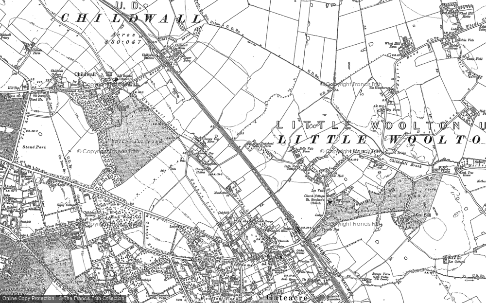 Old Map of Belle Vale, 1891 - 1904 in 1891
