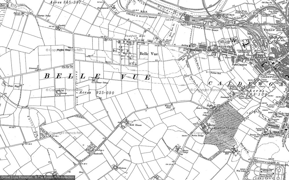 Old Map of Belle Vue, 1899 in 1899