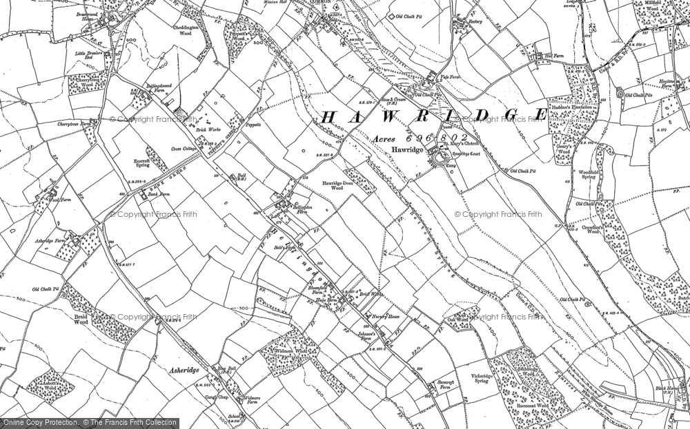 Old Map of Bellingdon, 1897 - 1923 in 1897