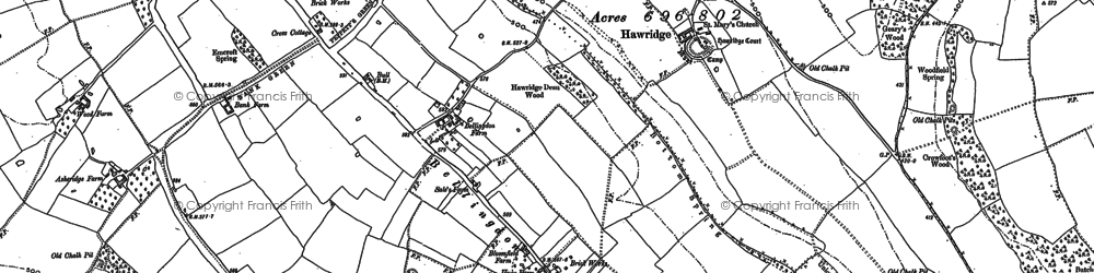 Old map of Heath End in 1897