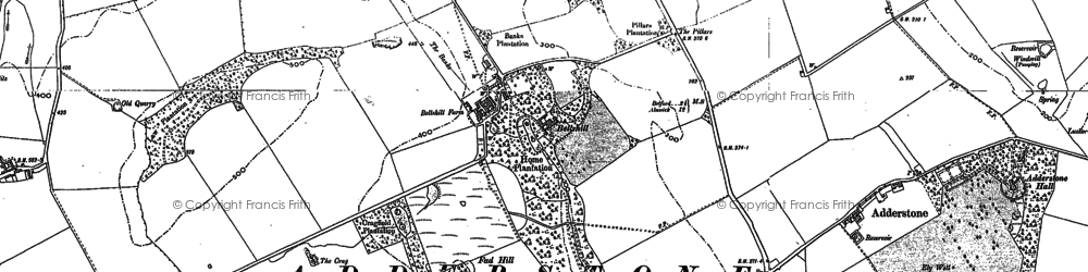 Old map of Adderstone Mains in 1897