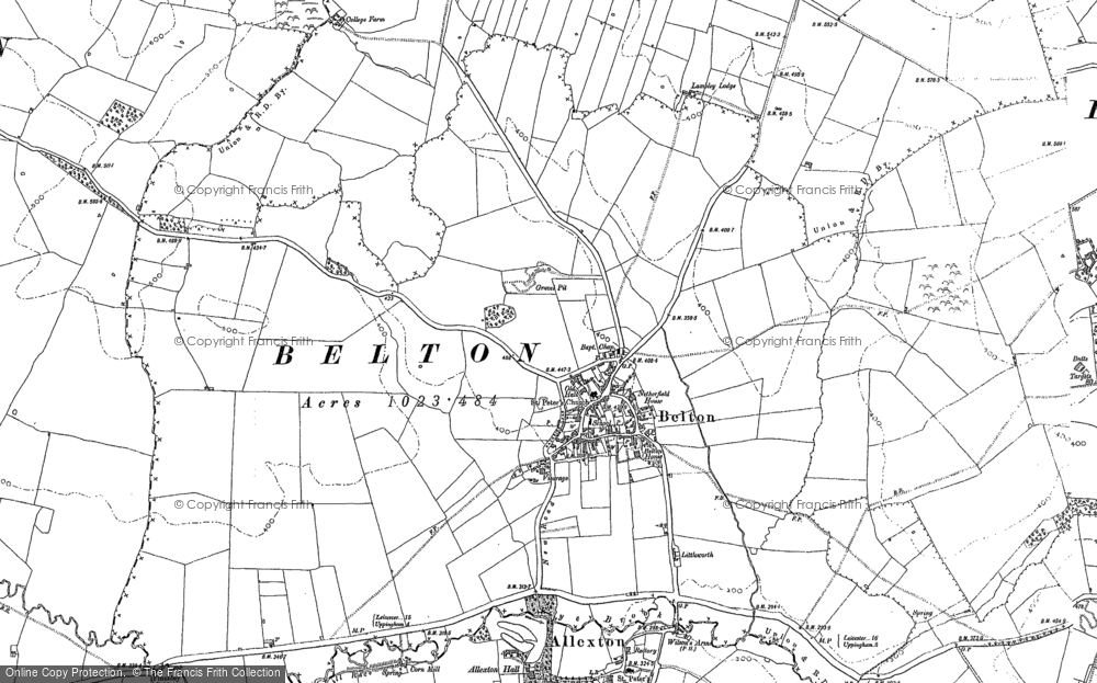 Old Map of Belton-in-Rutland, 1902 in 1902