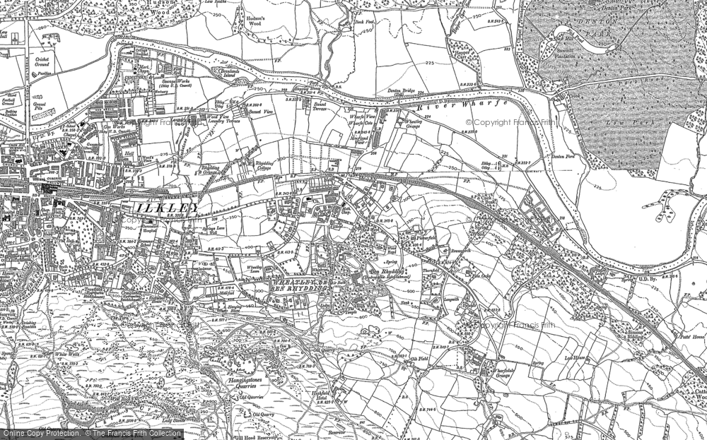Old Map of Historic Map covering West Park Wood in 1907