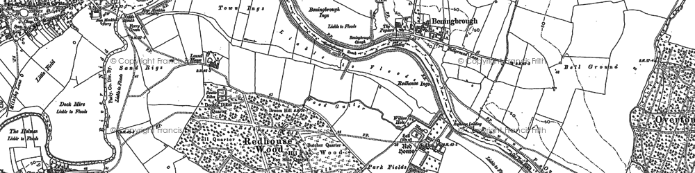 Old map of Beningbrough Park in 1892