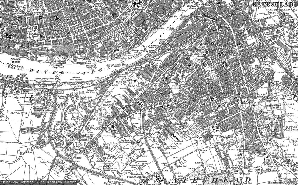 Old Street Map Of Gateshead Old Maps Of Bensham, Tyne And Wear - Francis Frith