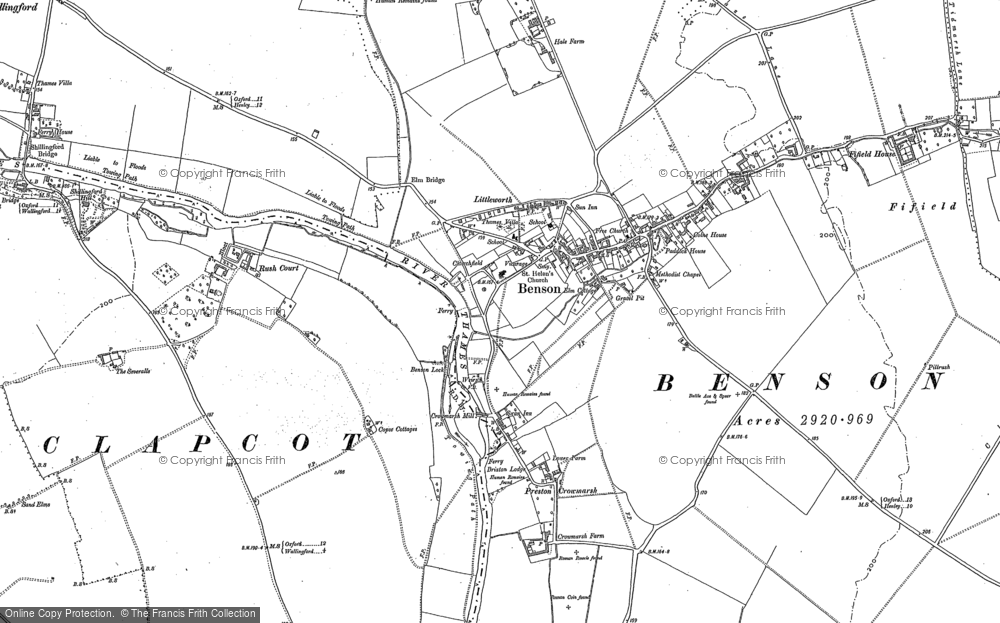 Old Map of Historic Map covering Littleworth in 1910