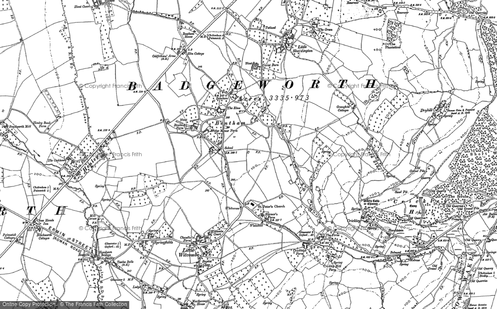 Old Map of Bentham, 1883 in 1883