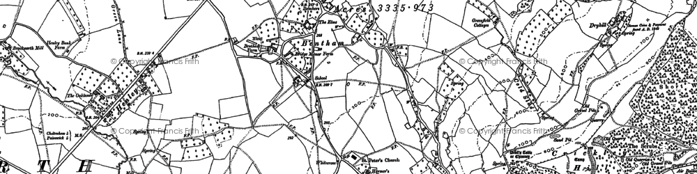 Old map of Bentham in 1883
