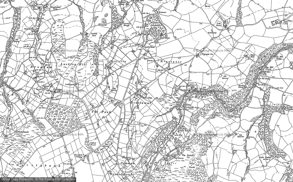 Old Map of Historic Map covering Gravels in 1882