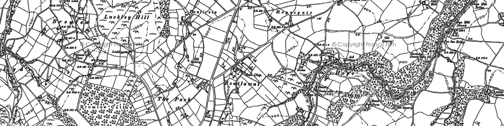 Old map of Gravelsbank in 1882