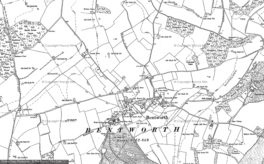 Old Map of Bentworth, 1894 - 1895 in 1894
