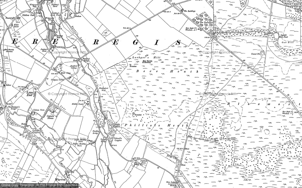 Old Map of Bere Heath, 1886 - 1887 in 1886