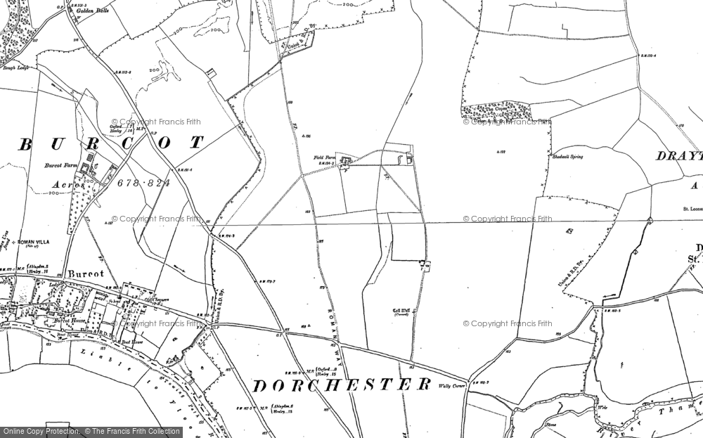 Old Map of Berinsfield, 1897 - 1911 in 1897