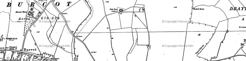 Old map of Berinsfield in 1897