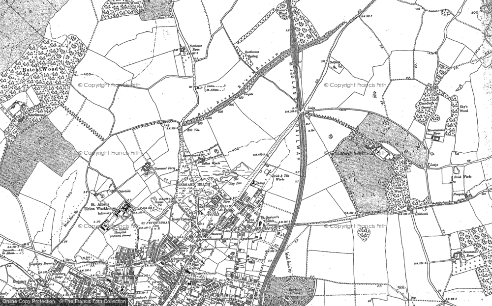 Old Map of Bernards Heath, 1896 - 1897 in 1896