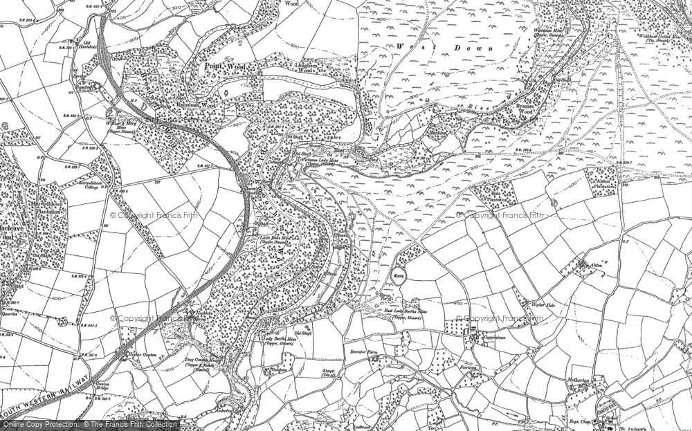 Old Map of Berra Tor, 1905 in 1905