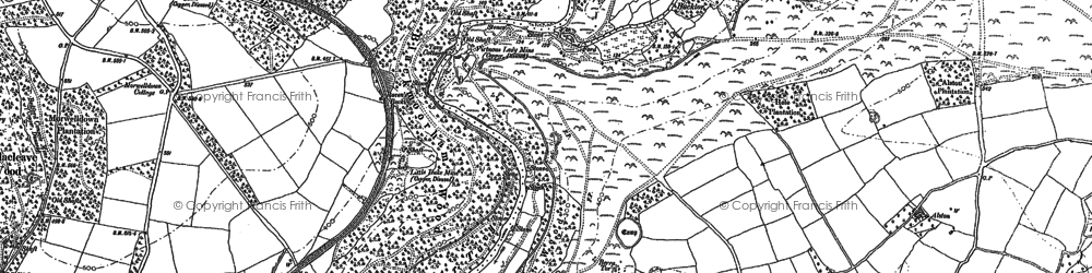 Old map of Berra Tor in 1905