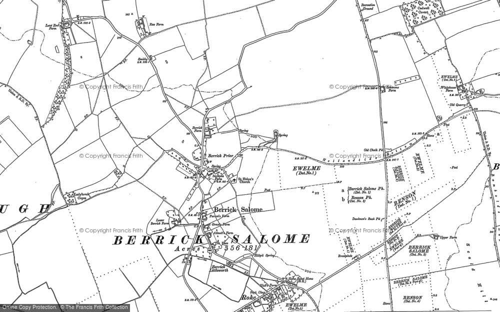 Old Map of Berrick Salome, 1897 - 1910 in 1897