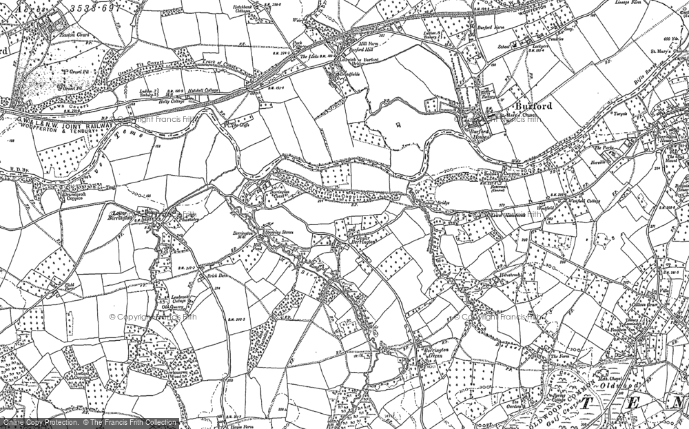 Old Map of Berrington, 1902 in 1902
