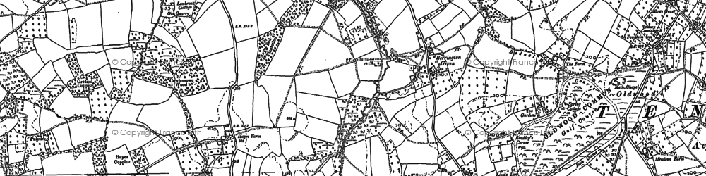 Old map of Berrington Green in 1902