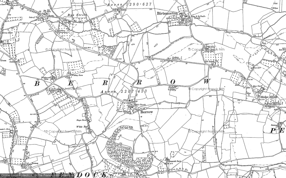 Old Map of Berrow, 1883 - 1903 in 1883