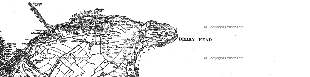 Old map of Berry Head in 1933