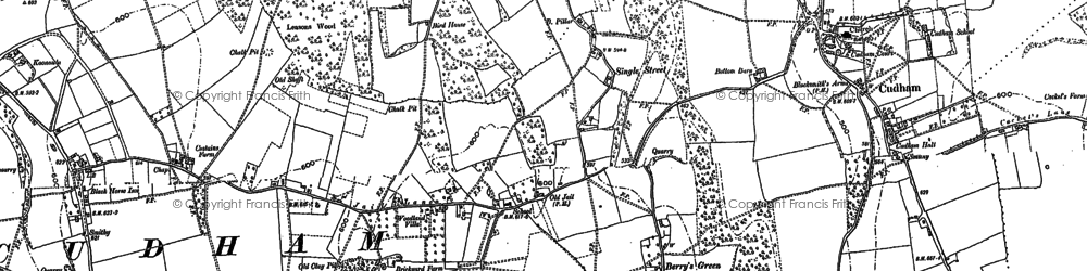 Old map of Berry's Green in 1908