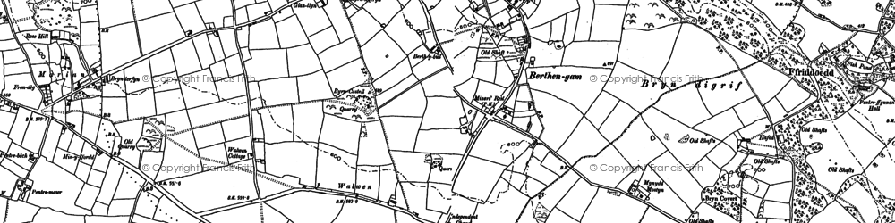 Old map of Walwen in 1898