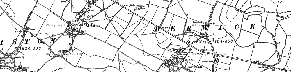 Old map of Berwick Sta in 1898