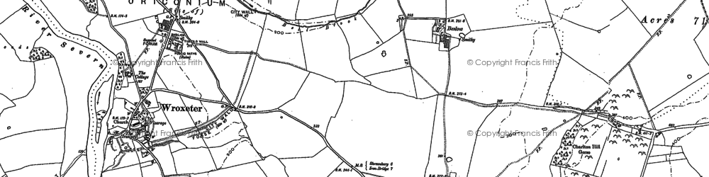 Old map of Beslow in 1881