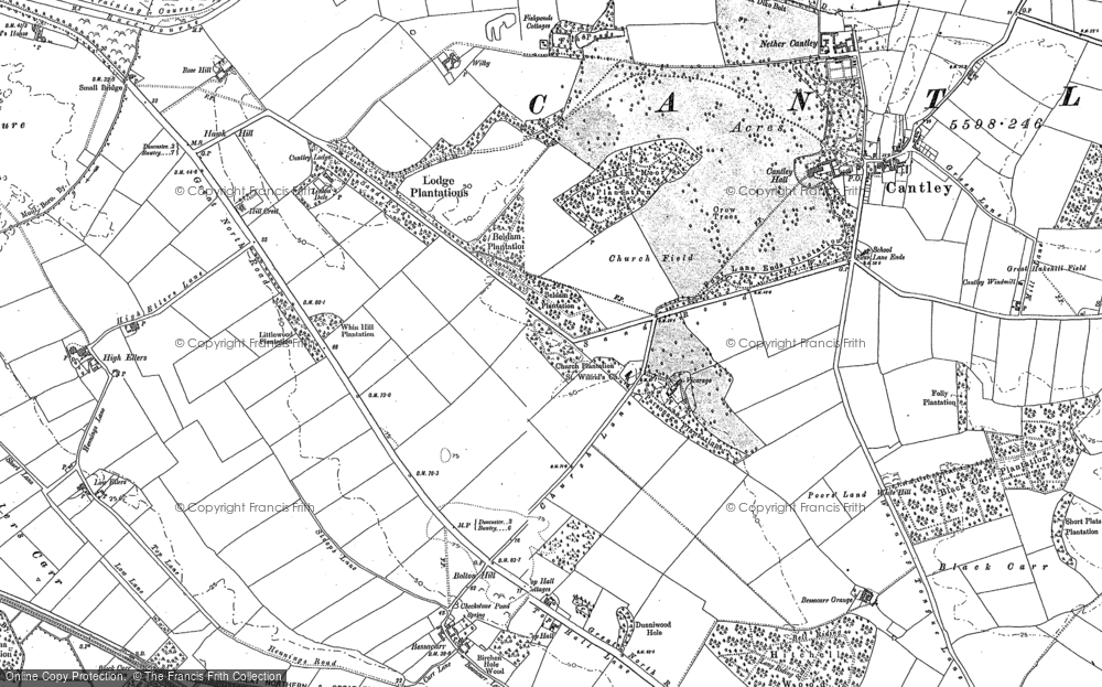Old Map of Bessacarr, 1890 - 1901 in 1890
