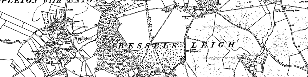 Old map of Bessels Leigh (Sch) in 1910