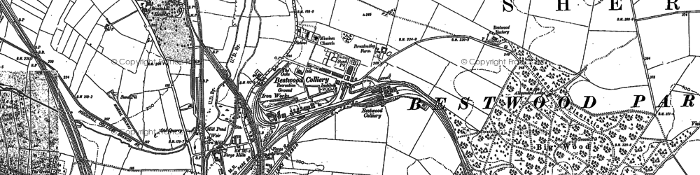 Old map of Broomhill in 1879