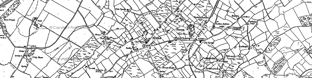 Old map of Bethel in 1899