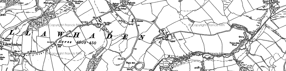 Old map of Blackmoor Hill in 1887