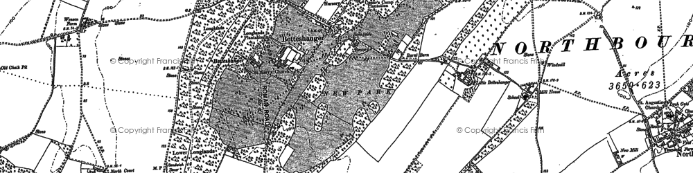 Old map of Betteshanger in 1872
