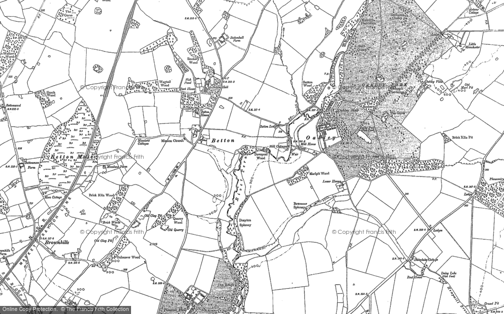 Old Map of Betton, 1879 - 1900 in 1879