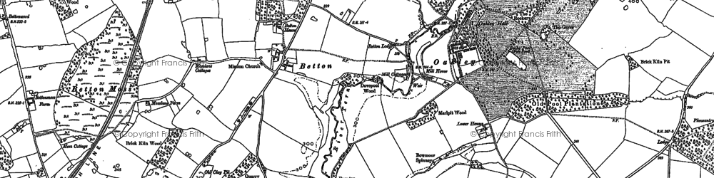 Old map of Betton in 1879