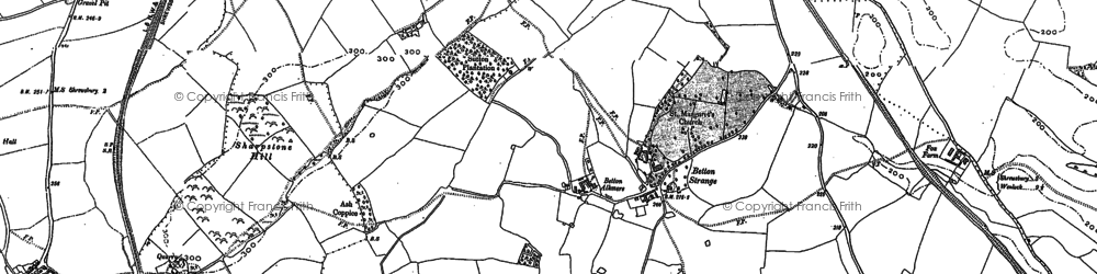 Old map of Betton Strange in 1881