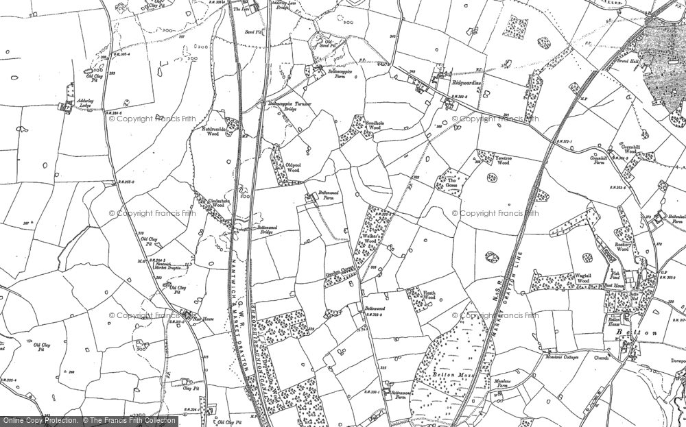 Old Map of Betton Wood, 1879 in 1879