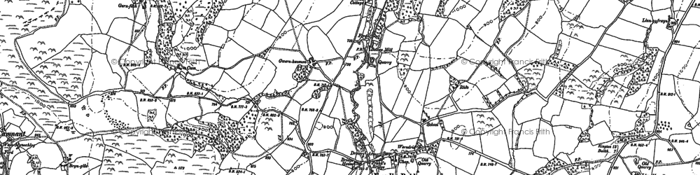 Old map of Bettws in 1887
